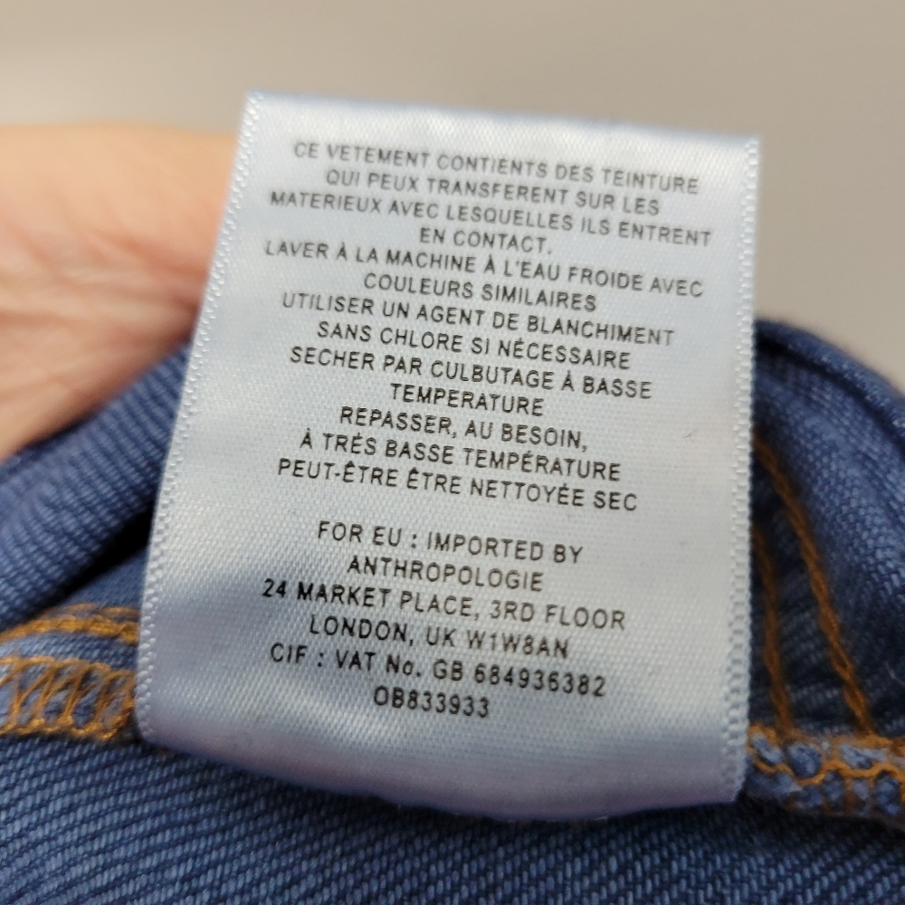 Anthropologie Pilcro and the Letterpress Wide Leg Crop Button Up Ankle Jeans 26 - Picture 15 of 15
